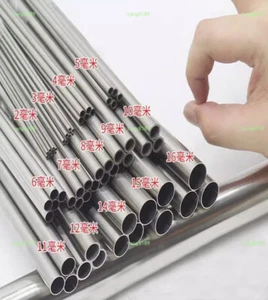 304 Stainless Steel Capillary Tube Pipe (OD 3mm -OD 10 mm) Length 500mm 2PCS - Picture 1 of 8