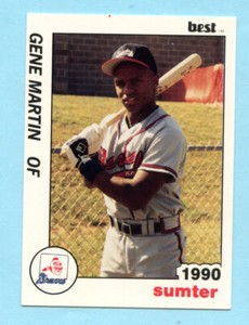 1990 Minor League Gene Martin -- Sumter Braves -- Box 142
