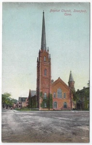 Stamford, Connecticut, Vintage Postcard View of The Baptist Church - Picture 1 of 2
