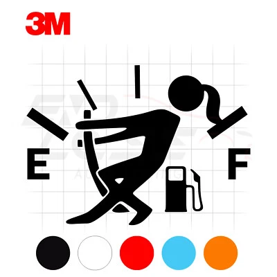 Funny Low Gas Girl Peel & Stick Vinyl Decal Sticker Car Wrap Film - Image 1 of 2