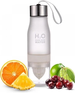 Water Juice Drinking Bottle 650ml H2O Fruit Infuser Bottle For Outdoor & Sports - Picture 1 of 6