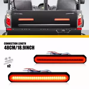 9" 2PCS Red Amber Truck Light Trailer Bar LED Stop Tail Turn Brake Lights Strip - Picture 1 of 15