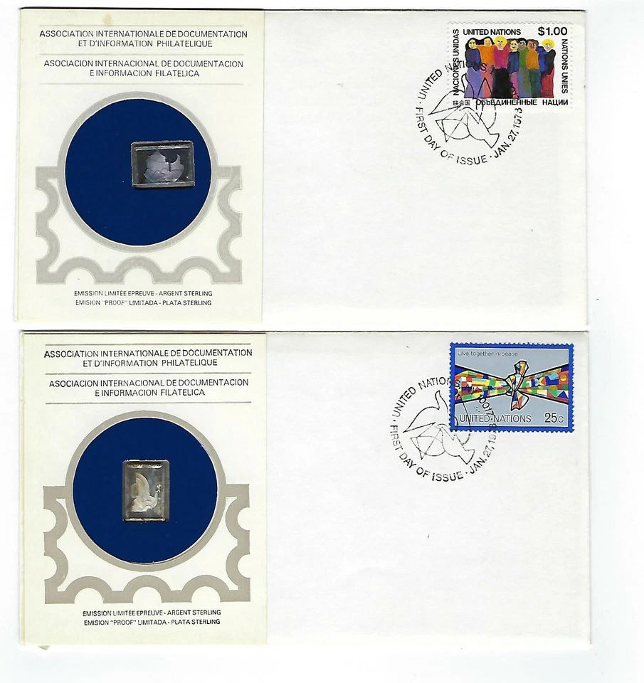 ONU. Año 1978. Dos sobres primer día. - Imagen 1 de 1