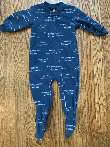 New NWT Seattle Seahawks L/S Longall One Piece Boys Infant Size 12M 12 Months Cover