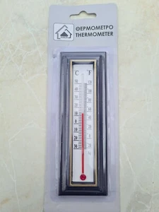 BRANDNEU VERSIEGELTES WANDTHERMOMETER FARBE BRAUN 16/5,5 CM - Bild 1 von 2