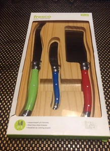 True Brands Fresco Enamel Cheese Knives Set, Set of 4 - 3075 - Picture 1 of 6