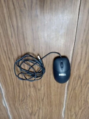 Vintage Dell MO56UC USB Wired Mechanical Ball Wheel Black Mouse GOOD+ CONDITION - Image 1 of 4