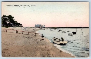 1907 SWIFT'S BEACH WAREHAM MASSACHUSETTS COTTAGES BOATS ANTIQUE POSTCARD #2 - Picture 1 of 2