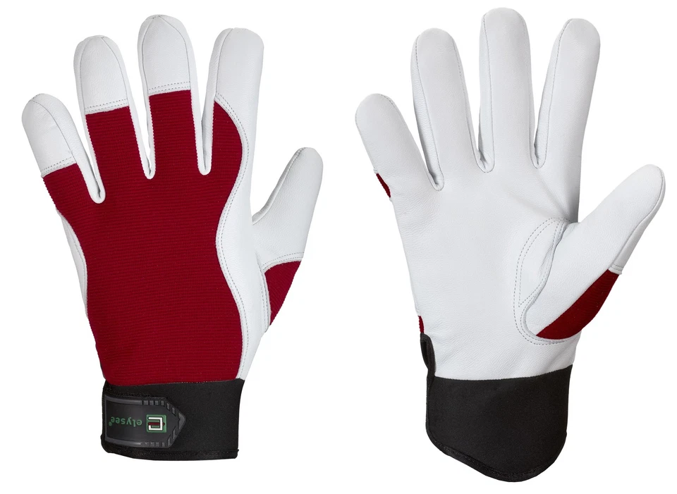 CARVER ELYSEE® Handschuhe Arbeitshandschuhe Schutzhandschuhe 1 Paar Nappaleder Weiß Gr.8-11