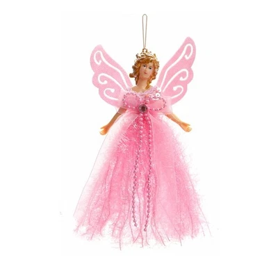 1pc Glitter Christmas Tree Topper Ornament Hanging Angel Doll New Year - Image 1 of 4