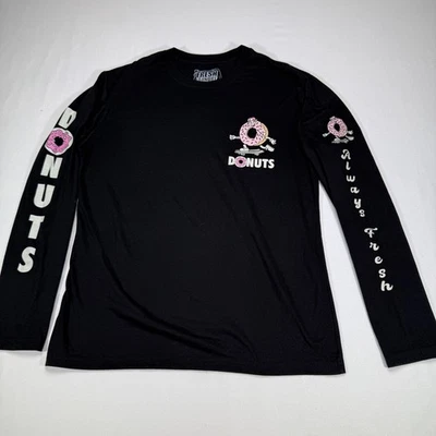 Camiseta gráfica streetwear Los Angeles Donuts manga longa - Imagem 1 de 4