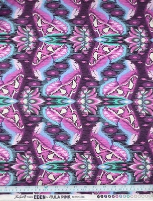 FREESPIRIT Tula Pink Fabric EDEN Atlas Amethyst OOP Fat Quarter Quilting Cotton Free Spirit