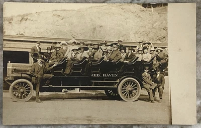 Red Raven Touring Bus Cliff House San Francisco California RPPC Postcard B865 - Image 1 of 3