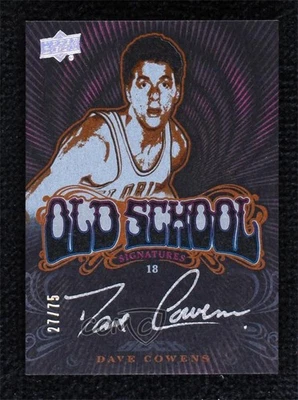 2012-13 Exquisite Collection UD Black Old School Signatures /75 Dave Cowens Auto - Image 1 of 2