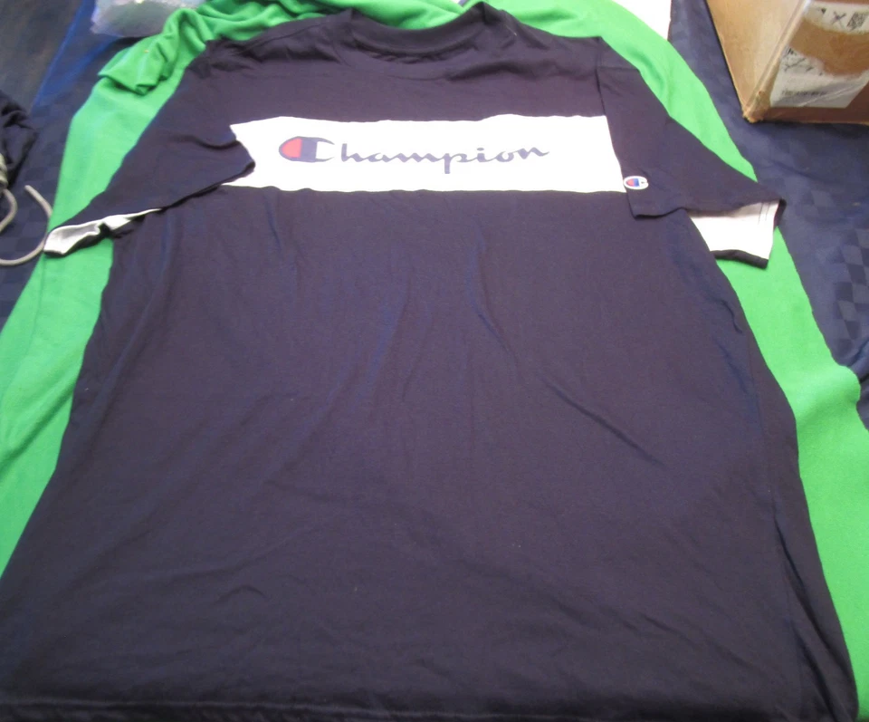 NEW MENS CHAMPION ATHLETIC WEAR  LOGO SHORT SLEEVE T SHIRT BLUE 2XLT - Image 1 of 2