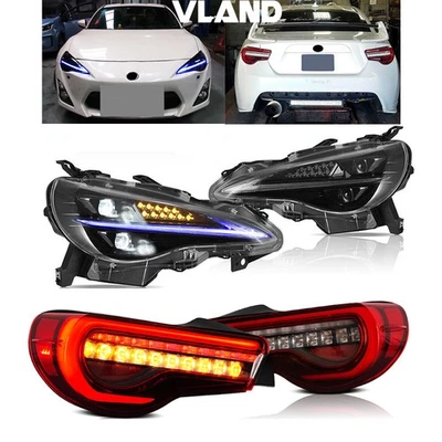 Faros LED completos + luces traseras rojas para Toyota GT86 2012-20 Subaru BRZ Scion FRS Foto 1 de 4