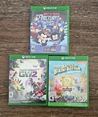 Lote de juegos familiares para niños Xbox One: Bob Esponja, South Park, Plants Vs Zombies GW2 Foto 1 de 4