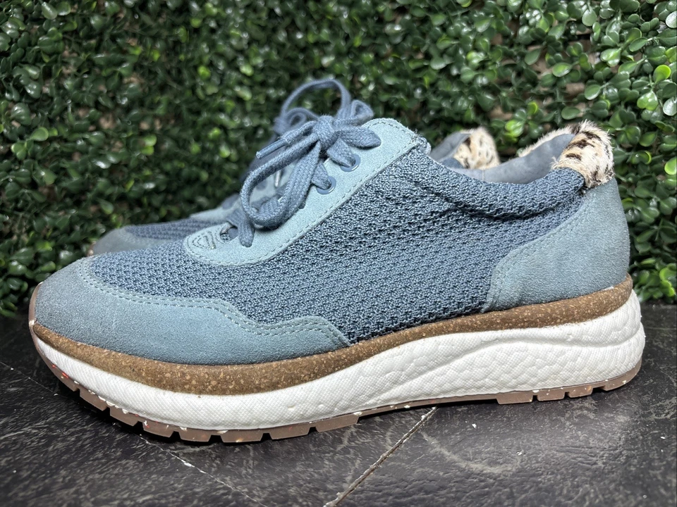 Zapatilla deportiva de velocidad para mujer OTBT 10137 pelo de becerro (talla 8,5 m piel real azul Foto 1 de 4