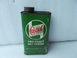 Castrol Oil Can Tin Lambretta Vespa Wakefield Vintage (FREE UK POSTAGE) - Picture 1 of 6