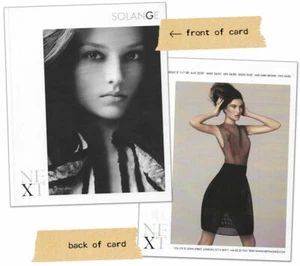 Tarjeta comp modelo SOLANGE WILVERT PRÓXIMA Londres ¡Difícil de encontrar! RARO! ¡Auténtico! - Imagen 1 de 1