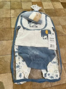 Sz 6/9 mo Duck Duck Goose Baby Boy Elephant Outfit Set - Picture 1 of 1