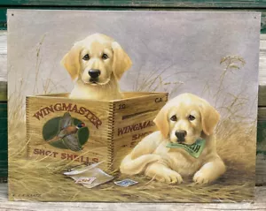 Wingmaster Yellow Lab Pup METAL SIGN wall art kaatz pheasant hunting cabin decor - Picture 1 of 6