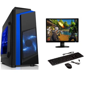 Fast Gaming PC Bundle Monitor 8GB RAM 1TB HDD Windows 10 Nvidia GT710 2GB WIFI - Picture 1 of 6