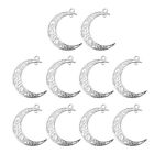 Nice 10 Pieces/set Hollow Moon Lunar Crescent Pendant Charm Keyring Jewelry