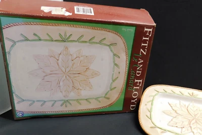 Fitz and Floyd Le Canard Rectangular Snack Tray Dish 10 1/4" L x 7 1/4" W - Image 1 of 4