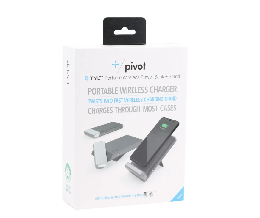 TYLT Pivot Wireless Charging Pad and Stand (10W) - Black / Silver - Image 1 of 1