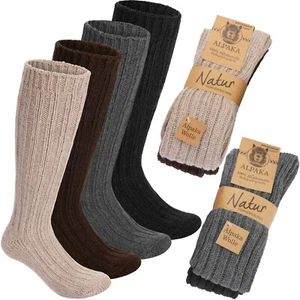 BRUBAKER Alpaca Wool Socks - Knee High - 4 Pairs - Picture 1 of 26