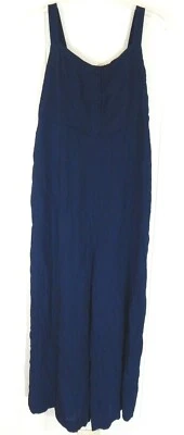 Madewell Women's 14 Jumpsuit Wide Leg Button Front Navy Sleeveless EUC - Image 1 of 4