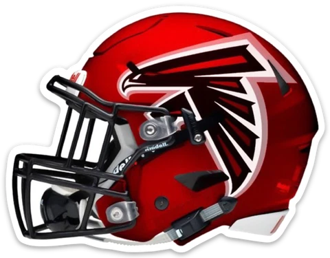 Atlanta Falcons Football Helmet w/ Falcon Logo type Die-Cut MAGNET Cover