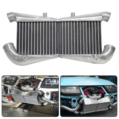 Front Mount Intercooler For Nissan 300ZX Twin Turbo Fairlady Z32 89-96 Silver - Image 1 of 4