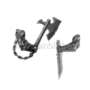 BLOO33 PAIRE BRAS COUTEAU HACHE BLOODREAVER WARHAMMER BATTLE AoS BITZ 36-53 - Imagen 1 de 1
