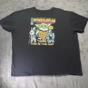 Star Wars The Mandalorian "This Is The Way" T-Shirt Nera Grafica Uomo Taglia 4XL - Foto 1 di 6