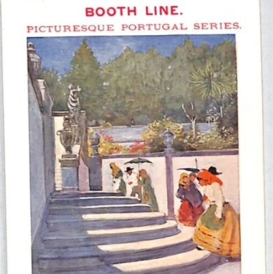 PORTUGAL GB Art Postcard BOOTH LINE *Bom Jesus* Advert LADIES COSTUME Ship PF229 - Image 1 of 4