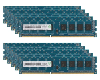 Ramaxel 40 GB DDR3 RAM 10x 4GB 1Rx8 PC3L 12800U 1600MHz Desktop Memory DIMM CL11 - Image 1 of 4