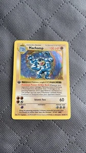 Pokémon Rare Holo Card Machamp 1999 8/102 First Edition - Picture 1 of 6