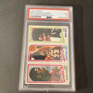 1980 Topps Kareem Abdul-Jabbar Rebounding Leader Buckner Gale PSA EX 5 - Bild 1 von 3