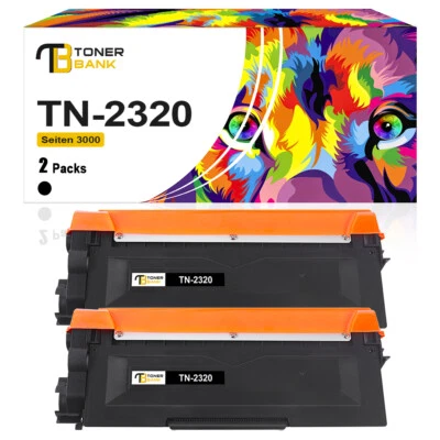 2 Toner compatibili con Brother MFC-L2700-DN TN2320 DCP-L2520DW HL-L2360DN - Immagine 1 di 4