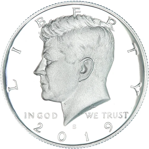 2019 S Kennedy Half Dollar Gem Deep Cameo 99.9% Silver Proof Cover