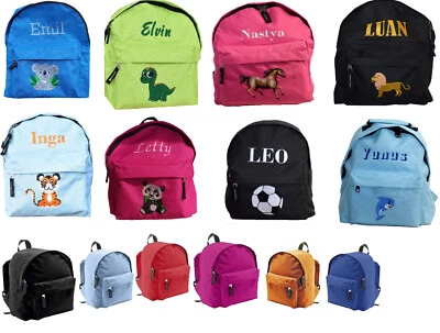 Kindergarten Kinder-Rucksack Bestickt nach Wünsch Name und Bild, Neu  - Bild 1 von 4