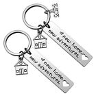 2pcs New Home New Adventures Keychain Housewarming for New Homeowner House