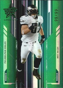 2005 Rookies & Stars Longevity Emerald Eagles Football Card #127 Matt McCoy /99