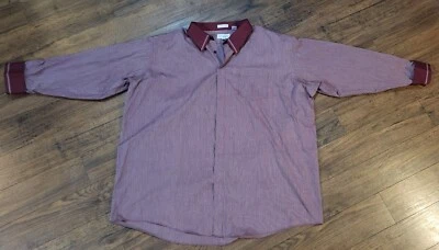 Lucasini Hombre Talla 20 34-35 Granate Rayas Aguja Única Sastrería Manga Larga Foto 1 de 4