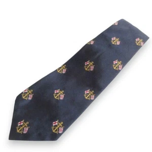 POLO Ralph Lauren Men's Tie 80's USA Vintage Nordstrom Navy 100% Silk Hand Made - Picture 1 of 5