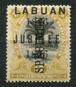 Labuan 1896 • Gb# 85s • 3 c. • Jubilee ovpt. • SPECIMEN MH OG VF (US-1660) - Picture 1 of 2