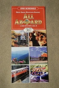 Great Smoky Mountains Railway - 10th Anniversary Brochure - 1998 - Timetable - Picture 1 of 3