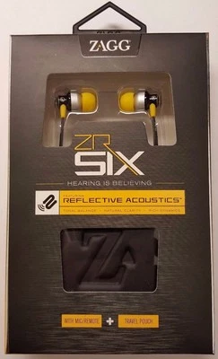 *LOWEST PRICE* Zagg ZR Six w/Mic + Remote - Yellow/Black 3.5mm